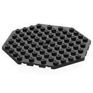 Plate Special 10 x 10 Octagonal with Hole, Black