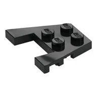 Wedge Plate 3 x 4 with Stud Notches [Reinforced Underside], Black