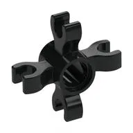 Technic Pin Connector Round with 4 Clips, Black