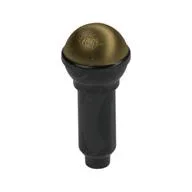 Musical Instrument Microphone with Metallic Gold Top Half Screen Print, Black