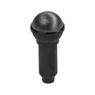 Musical Instrument Microphone with Silver Top Half Screen Print, Black