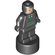 Minifig Trophy Statuette, Slytherin Student, Light Nougat Face Print, Black