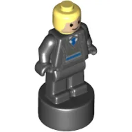 Minifig Trophy Statuette, Ravenclaw Student, Bright Light Yellow Hair Print, Black