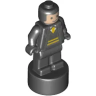 Minifig Trophy Statuette, Hufflepuff Student, Light Nougat Face Print, Black