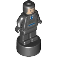 Minifig Trophy Statuette, Ravenclaw Student, Black Hair, Light Nougat Face Print, Black