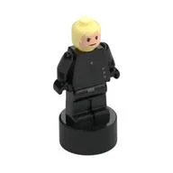 Minifig Trophy Statuette, Draco Malfoy, Black Outfit, Black