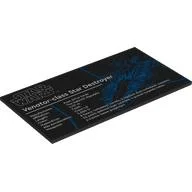 Tile 8 x 16 with 'STAR WARS Venator-Class Star Destroyer', Stats Print, Black