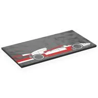 Tile 8 x 16 with Red/White F1 Racing Car, Driving Right Print, Black