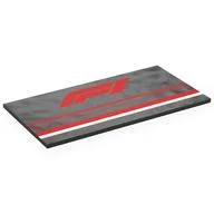 Tile 8 x 16 with Red F1 Logo, Red/White Lines Print, Black