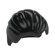 Hair Combed Back, Black