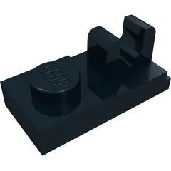 Plate Special 1 x 2, Top Clip [Split], Black