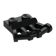Plate Special 1 x 2 with Angled Handles on Side, Black