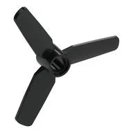 Propeller 3 Blades 5 Diameter, Pin Hole, Black