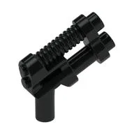 Weapon Gun / Pistol Two Barrel, 10 Ribs, Black