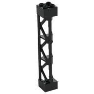 Support 2 x 2 x 10 Girder Triangular Vertical - Type 4 - 3 Posts, 3 Sections, Black