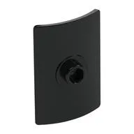 Shield Rectangular Curved with Stud, Black