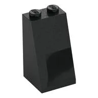 Brick Sloped 75° 2 x 2 x 3 [Solid Studs], Black