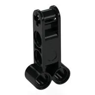 Technic Axle and Pin Connector Perpendicular Double 4L, Black