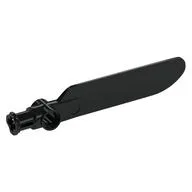 Technic Rotor Blade Small with Hole and Axle Connector End, Black