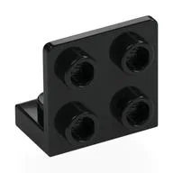 Bracket 1 x 2 - 2 x 2 Inverted, Black
