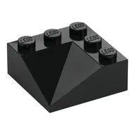 Brick Sloped 33° 3 x 3 Double Concave, Black