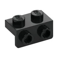 Bracket 1 x 2 - 1 x 2, Black