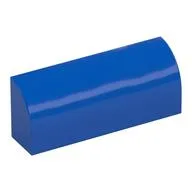 Brick Curved 1 x 4 x 1 1/3 No Studs, Blue