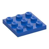 Plate 3 x 3, Blue
