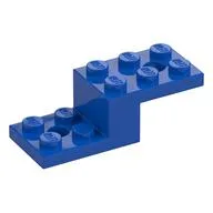 Bracket 5 x 2 x 1 1/3 with Holes, Pin Bottom, Blue