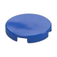 Tile Round 2 x 2 with Bottom Stud Holder, Blue