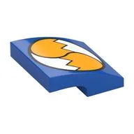 Brick Curved 2 x 2 x 2/3 with Tail's Tails Print, Blue