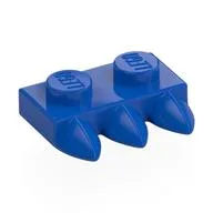 Plate Special 1 x 2 with Three Teeth [Tri-Tooth], Blue
