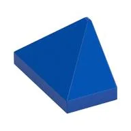 Brick Sloped 45° 2 x 1 Triple with Inside Stud Holder, Blue