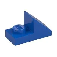 Brick Sloped 45° 2 x 1 with 2/3 Cutout [New Version], Blue