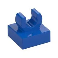 Tile Special 1 x 1 with Clip with Rounded Edges, Blue