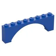 Brick Arch 1 x 8 x 2 Raised, Blue