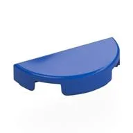 Tile Round 1 x 2 Half Circle, Blue