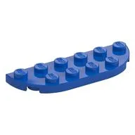 Plate Round Corners 2 x 6 Double, Blue