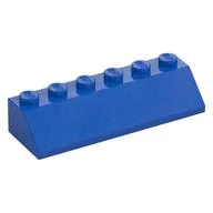 Brick Sloped 45° 2 x 6, Blue