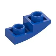 Brick Curved Inverted 2 x 1, Blue