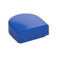 Tile Round 1 x 1 Half Circle, Blue