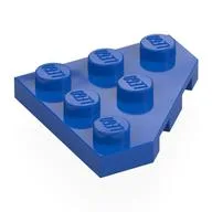 Wedge Plate 3 x 3 Cut Corner, Blue