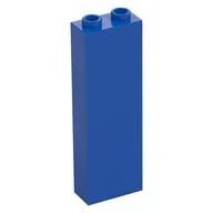 Brick 1 x 2 x 5 with Hollow Studs, Blue