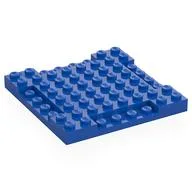 Plate Special 8 x 8 x 2/3 with Four 1 x 4 Recessed Edges, Blue