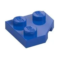 Wedge Plate 2 x 2 Cut Corner, Blue