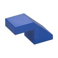 Brick Sloped 45° 2 x 1 with 2/3 Inverted Cutout and no stud, Blue