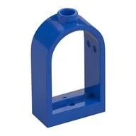 Window 1 x 2 x 2 2/3 with Rounded Top, Blue