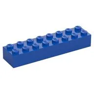 Brick 2 x 8, Blue