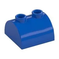 Brick Curved 2 x 2, Two Top Studs, Blue
