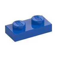 Plate 1 x 2, Blue
